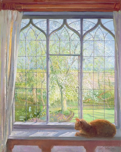 Fenster im Frühling, 1992 von Timothy Easton